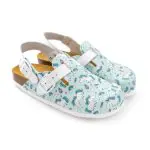 Unicornio. Zuecos Bio de mujer estampado. Para trabajar o estar en casa