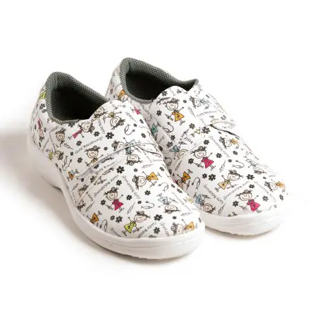 Velcro Gute Besserung. Zapatilla de fácil Cuidado. Cierre con Velcro para un Ajuste perfecto, Forro y la Plantilla en Tejido Transpirable. Suela Ligera y Antideslizante. Antibacteriano