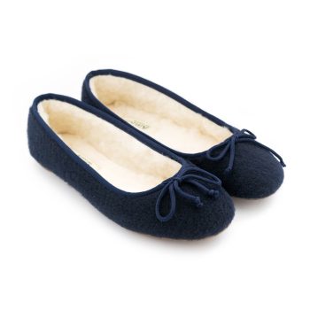 Zapatillas Bailarinas Marino Ink Blue calentitas para estar por casa