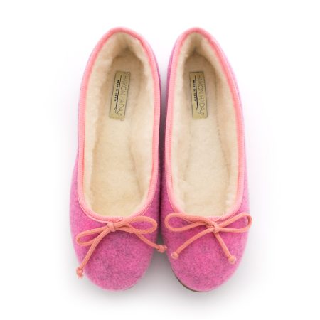 Rosa. Zapatillas bailarinas para casa