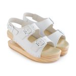 Sandalia de madera con Muelle 2105-A Blanco