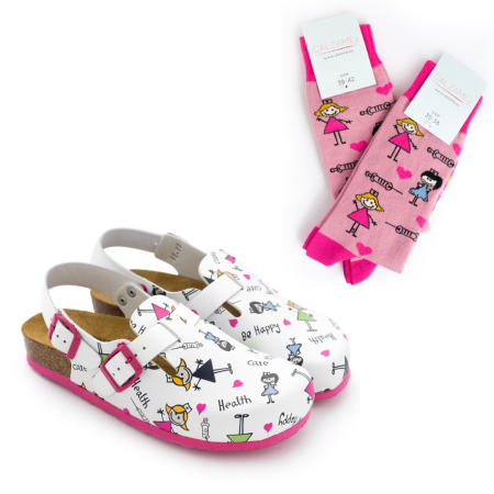 Pack Care Socks. Zuecos y calcetines enfermera.
