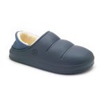 Simson Antracita Heel Knit. Zapatillas de casa suaves y acogedoras a prueba de agua. Unisex. Zapatos con forro de borreguillo ultraligeros. Ideales para casa o actividades al aire libre