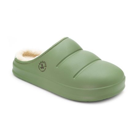 Simson Kaki Knit. Zapatillas de casa suaves y acogedoras. Hidrófugos. Forro de borreguillo ultraligeros. Ideales para casa o actividades al aire libre