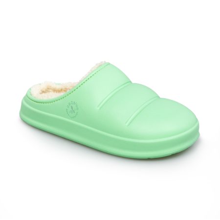 Simson Menta Knit. Zuecos de casa suaves con forro de borreguillo y ultraligeras. Hidrófugo. Unisex. Ideales para casa o actividades al aire libre.