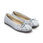 Fieltro gris claro. Bailarinas zapatillas recicladas para casa