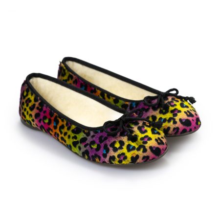 Bailarinas lana virgen leopardo