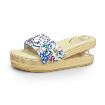 Planta látex forrada en piel sandalia 2103-A estampado Luver